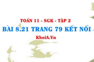 Bài 8.21 trang 79 Toán 11 Kết nối tri thức Tập 2